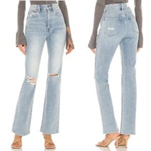 PISTOLA‎ Dana High Rise Flare Jeans Nelson Busted Knees P6267QAL-NEL Women's 25